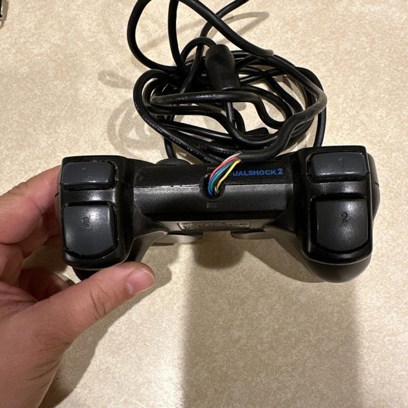 Official Sony PS2 PlayStation 2 Black DualShock 2 Controller Tested and Working - Picture 6 of 6